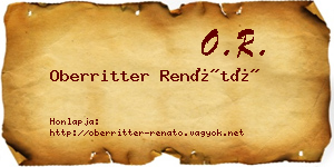 Oberritter Renátó névjegykártya