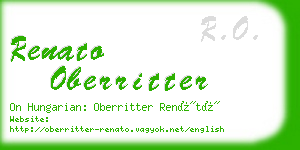 renato oberritter business card